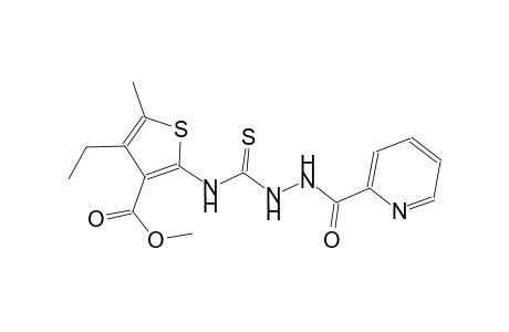 methyl 4-ethyl-5-methyl-2-({[2-(2-pyridinylcarbonyl)hydrazino]carbothioyl}amino)-3-thiophenecarboxylate