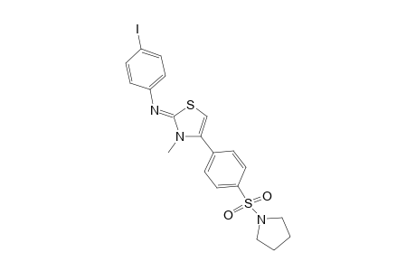 (4-iodo-phenyl)-[3-methyl-4-[4-(pyrrolidine-1-sulfonyl)-phenyl]-3H-thiazol-2-ylidene]-amine