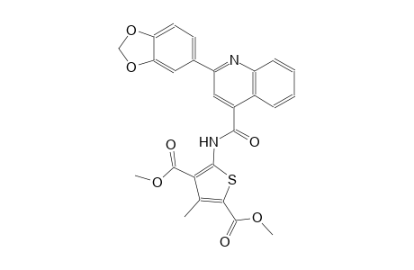 dimethyl 5-({[2-(1,3-benzodioxol-5-yl)-4-quinolinyl]carbonyl}amino)-3-methyl-2,4-thiophenedicarboxylate