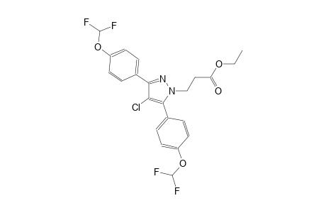 ethyl 3-{4-chloro-3,5-bis[4-(difluoromethoxy)phenyl]-1H-pyrazol-1-yl}propanoate