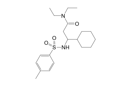 3-Cyclohexyl-N,N-diethyl-3-(tosylamino)propanamide