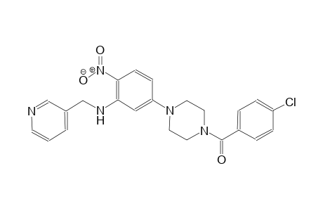 5-[4-(4-chlorobenzoyl)-1-piperazinyl]-2-nitro-N-(3-pyridinylmethyl)aniline