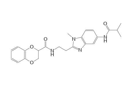 1,4-benzodioxin-2-carboxamide, 2,3-dihydro-N-[2-[1-methyl-5-[(2-methyl-1-oxopropyl)amino]-1H-benzimidazol-2-yl]ethyl]-