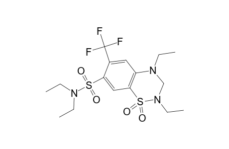 2H-1,2,4-Benzothiadiazine-7-sulfonamide, N,N,2,4-tetraethyl-3,4-dihydro-6-(trifluoromethyl)-, 1,1-dioxide