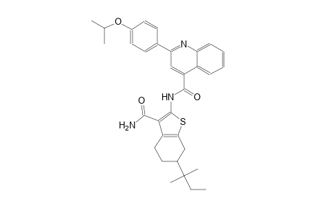 N-[3-(aminocarbonyl)-6-tert-pentyl-4,5,6,7-tetrahydro-1-benzothien-2-yl]-2-(4-isopropoxyphenyl)-4-quinolinecarboxamide