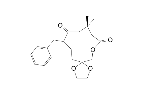 6-BENZYL-3,3-DIMETHYL-5-OXO-9-ETHYLENEDIOXY-DECANOLIDE