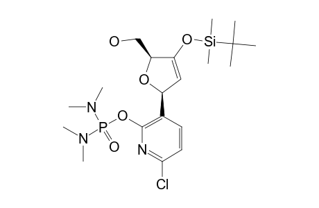 1-BETA-[6-CHLORO-2-[[BIS-(DIMETHYLAMINO)-PHOSPHORYL]-OXY]-PYRIDIN-3-YL]-1,2-DIDEOXY-2,3-DIDEHYDRO-3-O-(TERT.-BUTYLDIMETHYLSILYL)-D-RIBOFURANOSIDE