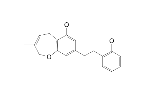 RADULANIN-L;6-HYDROXY-3-METHYL-8-[2-(2-HYDROXY-PHENYL)-ETHYL]-2,5-DIHYDRO-1-BENZOXEPIN