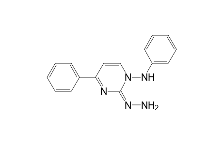 2(1H)-Pyrimidinone, 4-phenyl-1-(phenylamino)-, hydrazone
