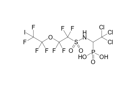 2,2,2-trichloro-1-(1,1,2,2-tetrafluoro-2-(1,1,2,2-tetrafluoro-2-iodoethoxy)ethylsulfonamido)ethylphosphonic acid