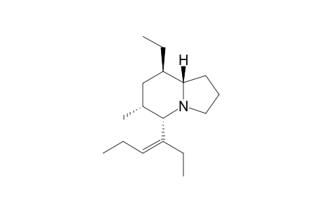 (5S,6R,8R,8aR)-8-Ethyl-5-((E)-1-ethyl-but-1-enyl)-6-methyl-octahydro-indolizine