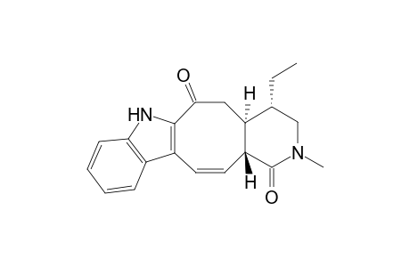 1H-Pyrido[3',4':5,6]cyclooct[1,2-b]indole-1,6(2H)-dione, 4-ethyl-3,4,4a,5,7,13a-hexahydro-2-methyl-, [4S-(4.alpha.,4a.alpha.,13a.beta.)]-