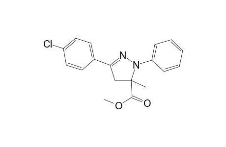 5-Methyl-1-phenyl-3-(4-chlorphenyl)-2-pyrazolin-5- carboxylic acid, methyl ester