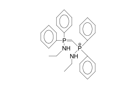 Ethylamino-([ethylamino-diphenyl-phosphoranylidene]-methyl)-diphenylphosphonium cation