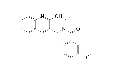 N-ethyl-N-[(2-hydroxy-3-quinolinyl)methyl]-3-methoxybenzamide