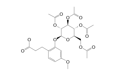 2-O-BETA-D-GLUCOPYRANOSYLOXY-4-METHOXYBENZENEPROPANOIC-ACID-TETRAACETATE