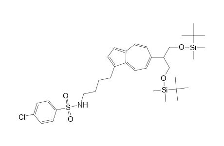 6-[(2-t-Butyldimethylsilyloxy)-(1-t-butyldimethylsilyloxymethyl)ethyl]-3-[4-(4-chlorobenzenesulfonylamino)butyl]azulene