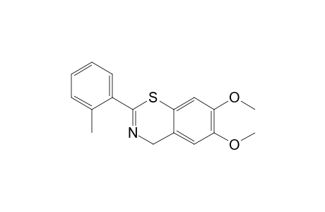 4H-1,3-Benzothiazine, 6,7-dimethoxy-2-(2-methylphenyl)-