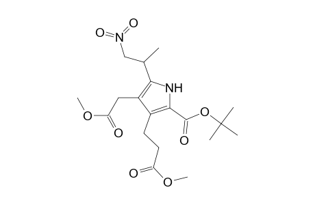 1H-Pyrrole-3-propanoic acid, 2-[(1,1-dimethylethoxy)carbonyl]-4-(2-methoxy-2-oxoethyl)-5-(1-methyl-2-nitroethyl)-, methyl ester, (.+-.)-