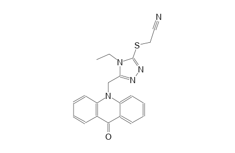 ({4-ethyl-5-[(9-oxo-10(9H)-acridinyl)methyl]-4H-1,2,4-triazol-3-yl}sulfanyl)acetonitrile