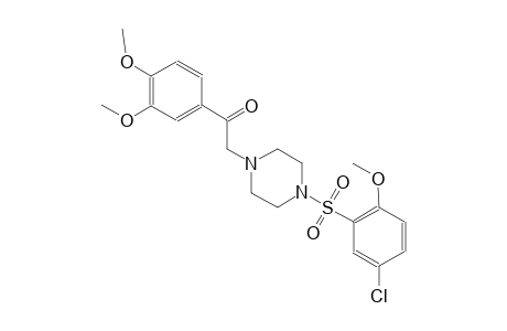 ethanone, 2-[4-[(5-chloro-2-methoxyphenyl)sulfonyl]-1-piperazinyl]-1-(3,4-dimethoxyphenyl)-