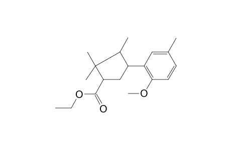 Cyclopentanecarboxylic acid, 4-(2-methoxy-5-methylphenyl)-2,2,3-trimethyl-, ethyl ester