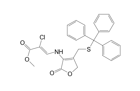 2-Propenoic acid, 2-chloro-3-[[2,5-dihydro-2-oxo-4-[[(triphenylmethyl)thio]methyl]-3-fu ranyl]amino]-, methyl ester