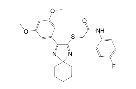 2-{[3-(3,5-dimethoxyphenyl)-1,4-diazaspiro[4.5]deca-1,3-dien-2-yl]sulfanyl}-N-(4-fluorophenyl)acetamide