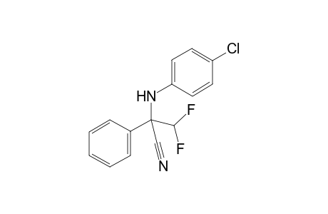 3,3-difluoro-2-(4-chloroanilino)-2-phenylpropanenitrile