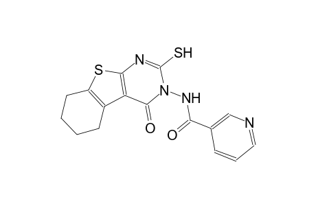 N-(4-oxo-2-sulfanyl-5,6,7,8-tetrahydro[1]benzothieno[2,3-d]pyrimidin-3(4H)-yl)nicotinamide