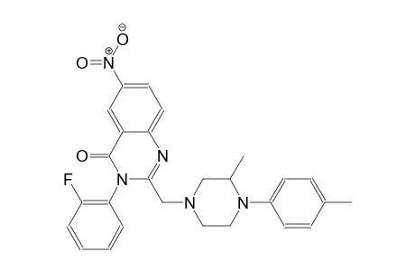 4(3H)-quinazolinone, 3-(2-fluorophenyl)-2-[[3-methyl-4-(4-methylphenyl)-1-piperazinyl]methyl]-6-nitro-