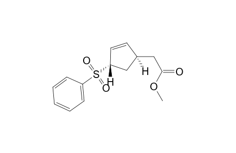 2-[(1S,4S)-4-(benzenesulfonyl)-1-cyclopent-2-enyl]acetic acid methyl ester