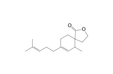 6-Methyl-8-(4'-methylpent-3'-enyl)-2-oxaspiro[4.5]dec-7-en-1-one