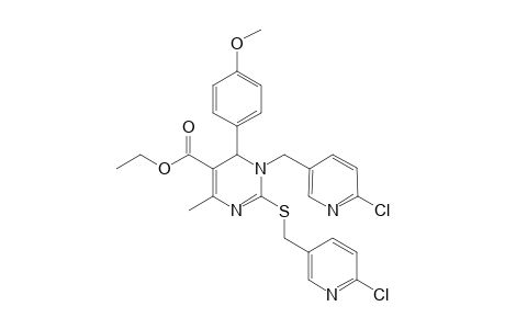1-(6-Chloro-pyridin-3-ylmethyl)-2-(6-chloro-pyridin-3-ylmethylsulfanyl)-6-(4-methoxy-phenyl)-4-methyl-1,6-dihydro-pyrimidine-5-carboxylic acid ethyl ester