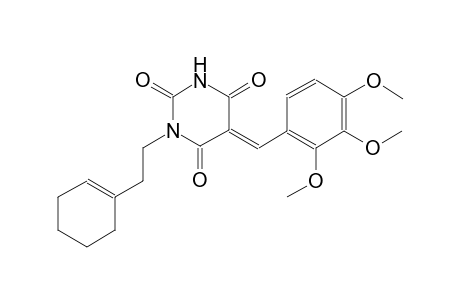 (5E)-1-[2-(1-cyclohexen-1-yl)ethyl]-5-(2,3,4-trimethoxybenzylidene)-2,4,6(1H,3H,5H)-pyrimidinetrione