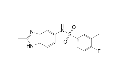 4-Fluoro-3-methyl-N-(2-methyl-1H-benzimidazol-5-yl)benzenesulfonamide