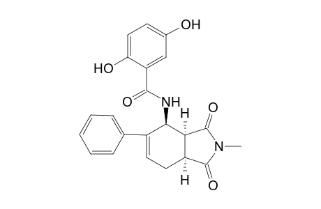 2,5-Dihydroxy-N-((3aS,4S,7aS)-2-methyl-1,3-dioxo-5-phenyl-2,3,3a,4,7,7a-hexahydro-1H-isoindol-4-yl)benzamide