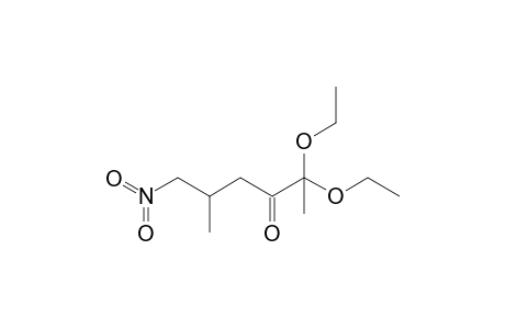 2,2-Diethoxy-5-methyl-6-nitrohexan-3-one
