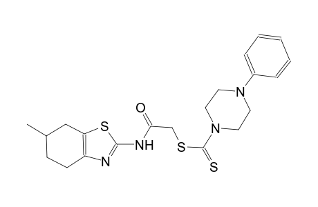 2-[(6-methyl-4,5,6,7-tetrahydro-1,3-benzothiazol-2-yl)amino]-2-oxoethyl 4-phenyl-1-piperazinecarbodithioate