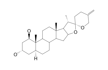 1-BETA-HYDROXYCRABBOGENIN;5-ALPHA-SPIROST-25(27)-ENE-1-BETA,3-ALPHA-DIOL