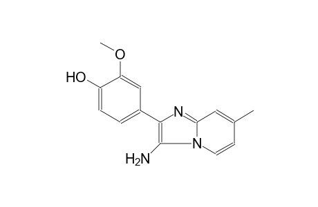 Phenol, 4-(3-amino-7-methylimidazo[1,2-a]pyridin-2-yl)-2-methoxy-