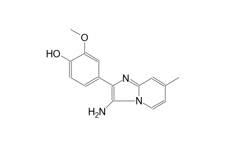 Phenol, 4-(3-amino-7-methylimidazo[1,2-a]pyridin-2-yl)-2-methoxy-
