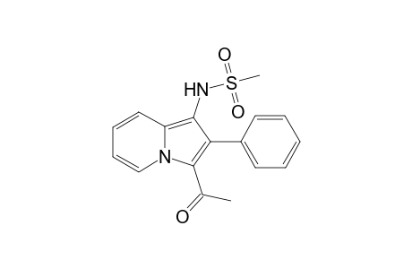 1-(N-Methanesulfonyl)-2-phenyl-3-acetylindolizine