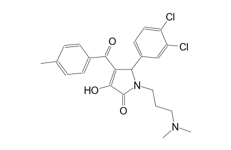 5-(3,4-dichlorophenyl)-1-[3-(dimethylamino)propyl]-3-hydroxy-4-(4-methylbenzoyl)-1,5-dihydro-2H-pyrrol-2-one