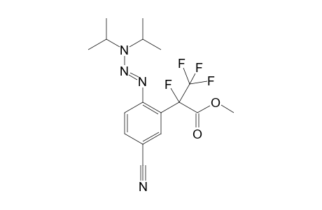 (E)-Methyl 2-(5-cyano-2-(3,3-diisopropyltriaz-1-en-1-yl)phenyl)-2,3,3,3-tetrafluoropropanoate