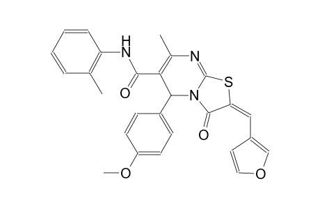 (2E)-2-(3-furylmethylene)-5-(4-methoxyphenyl)-7-methyl-N-(2-methylphenyl)-3-oxo-2,3-dihydro-5H-[1,3]thiazolo[3,2-a]pyrimidine-6-carboxamide