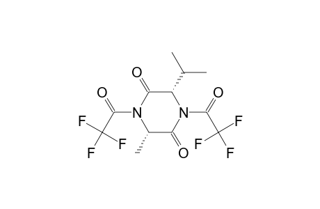 1,4-Bis(trifluoroacetyl)-3-methyl-6-(2-methylpropyl)-2,5-diketopiperazine