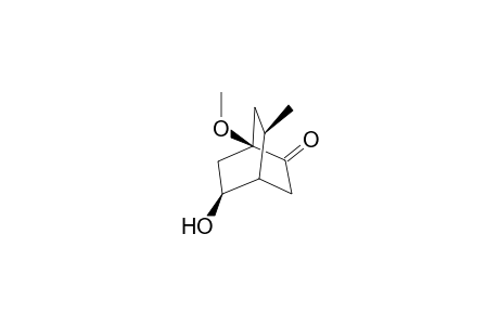 (1R(*),5S(*),8R(*))-5-Hydroxy-1-methoxy-8-methylbicyclo-[2.2.2]octan-2-one