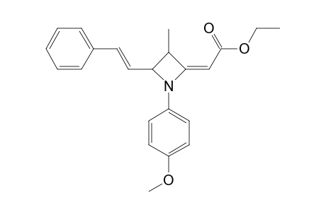 1-PARA-ANISYL-2-ETHOXYCARBONYLMETHYLIDENE-3-METHYL-4-STYRYLZETIDINE