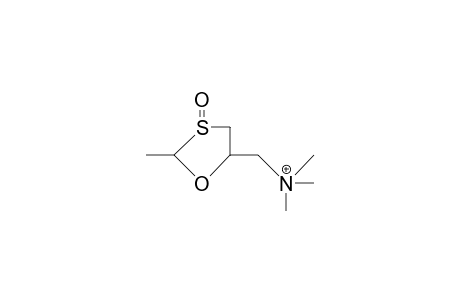 N,N,N,2-cis-Tetramethyl-3-cis-oxo-1,3-oxathiolane-5-methanammonium cation